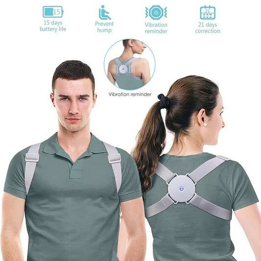 Rechargeable Smart Sensor Posture Upper Back Brace Support for Men and Women Pain Relief