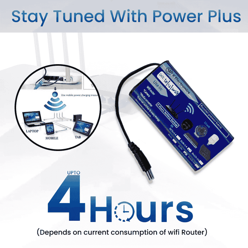 ( FREE HOME DELIVERY ) WiFi Router UPS Power Bank 9 Volts  - 4 Hours Guaranteed Backup - Tp Link Tenda PTCL & Other Routers