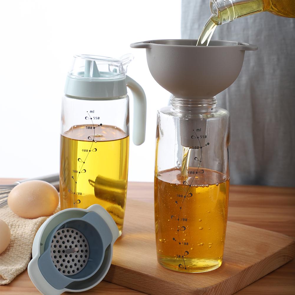 4 IN 1 Multi-function Canning Funnel Set Wide Mouth Plastic Funnel Filter Oil Pot Liquids Pour Oil