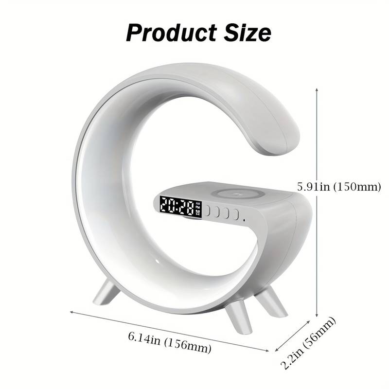 (free home delivery) Multifunctional Lamp With Bluetooth Speaker Wireless Charger Sunrise Wake-up & Alarm Clock