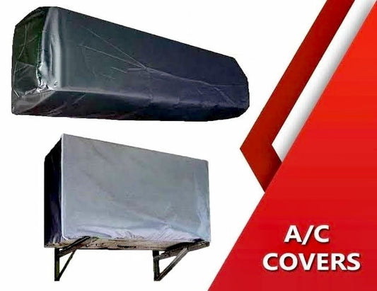 Pack of 2 Dust proof Ac Cover For Indoor & Outdoor Unit - 1.5 Ton -Parachute Silver 100% Water Proof